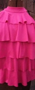 Hot pink layered halter top